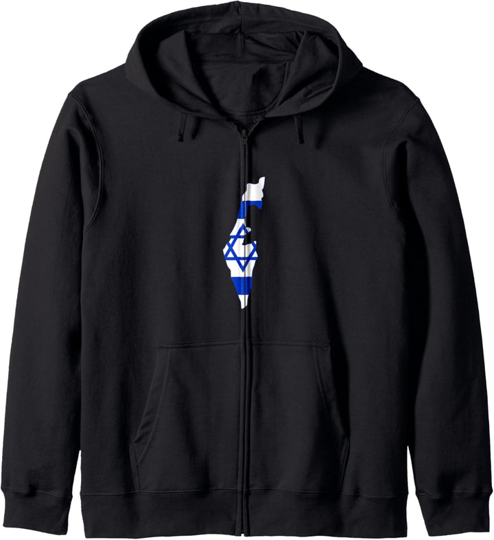 Israel-Flagge Landkarte Kapuzenjacke