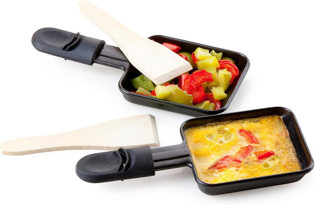 Domo DO9186G Raclette Steingrill, Petrus, Schwarz/Silber