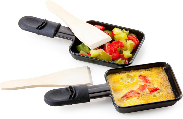 Domo DO9186G Raclette Steingrill, Petrus, Schwarz/Silber