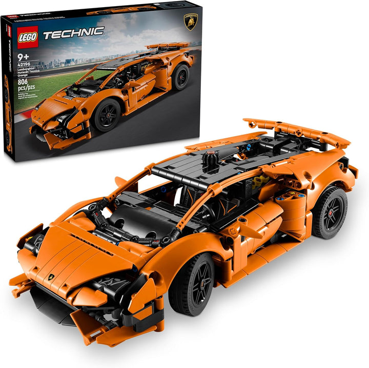 LEGO Technic 42196 Lamborghini Huracán Tecnica Orange Advanced Building Toy, Lamborghini Car Toy for