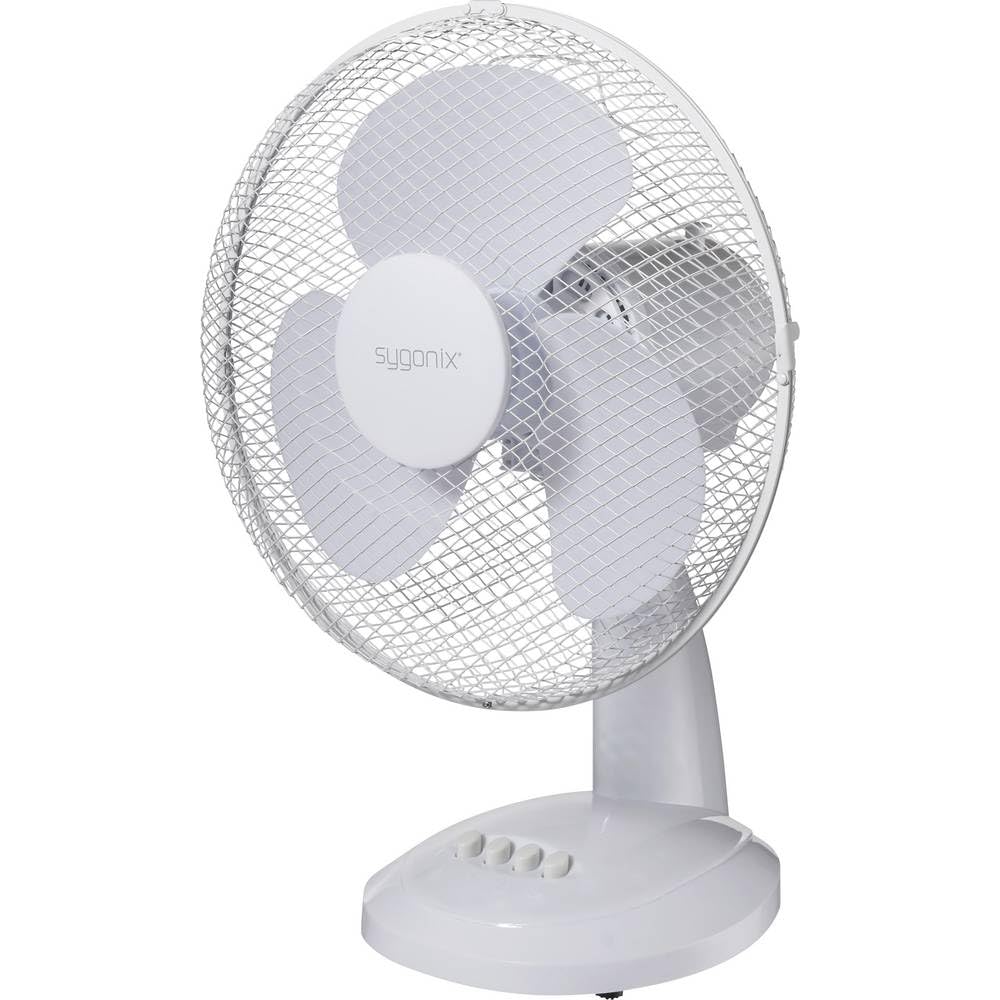 sygonix Tischventilator 40 W (Ø x H) 237 mm x 460 mm Weiss