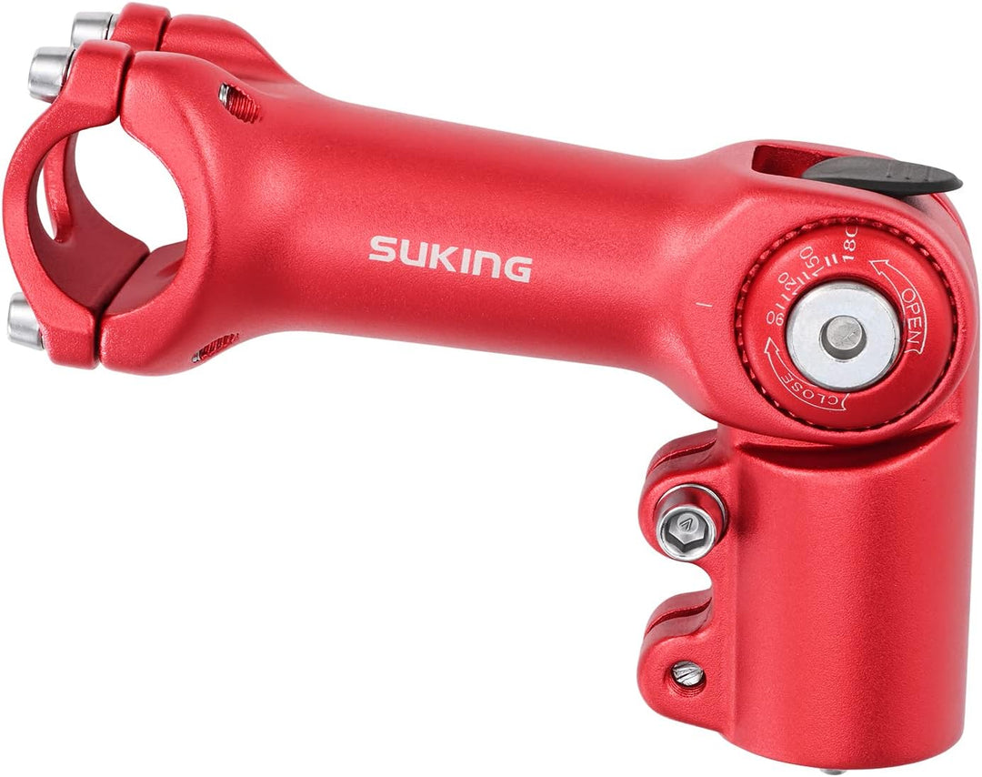 CYSKY Verstellbar Vorbau 25,4 60mm/80mm/100mm 0-90 Grad Verstellbar MTB Vorbau Lenker Vorbau Verstel