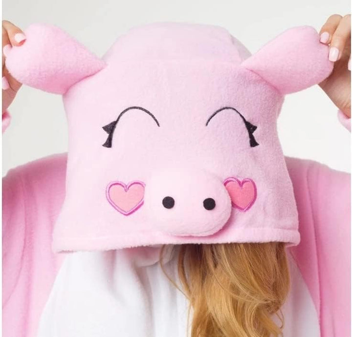 Pyjamas Onesies Cosplay Erwachsene Unisex Tiere Halloween Kostüm Kleid Loungewear L Rosa Schweine, L