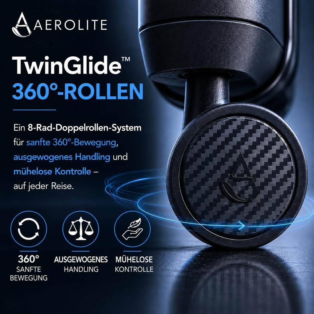 Aerolite Leichter Rollkoffer L, 100 l – Reisekoffer mit Rollen, TSA-Zahlenschloss &amp; robuster Hartsch