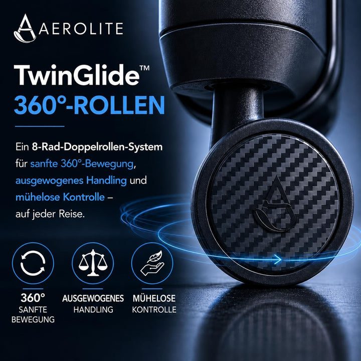Aerolite Leichter Rollkoffer L, 100 l – Reisekoffer mit Rollen, TSA-Zahlenschloss &amp; robuster Hartsch