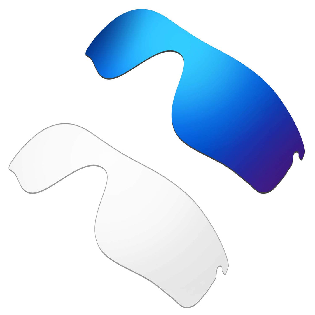 HKUCO Verstärken Ersatz-Brillengläser für Oakley RadarLock Path Blau/Transparent-Polarisiert+HD PC