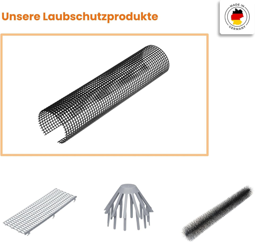 INEFA Laubschutzgitter Dachrinnen Laubschutz, PVC 83mm, 2m, Schwarz Laubfang Dachrinnenabdeckung Dac