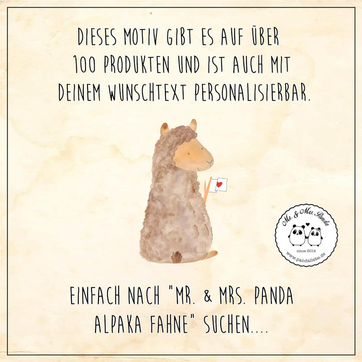 Mr. & Mrs. Panda Kosmetiktasche Alpaka Fahne Grösse XL Grosse - Geschenk, Etui, Lamas, Alpakas, Toil