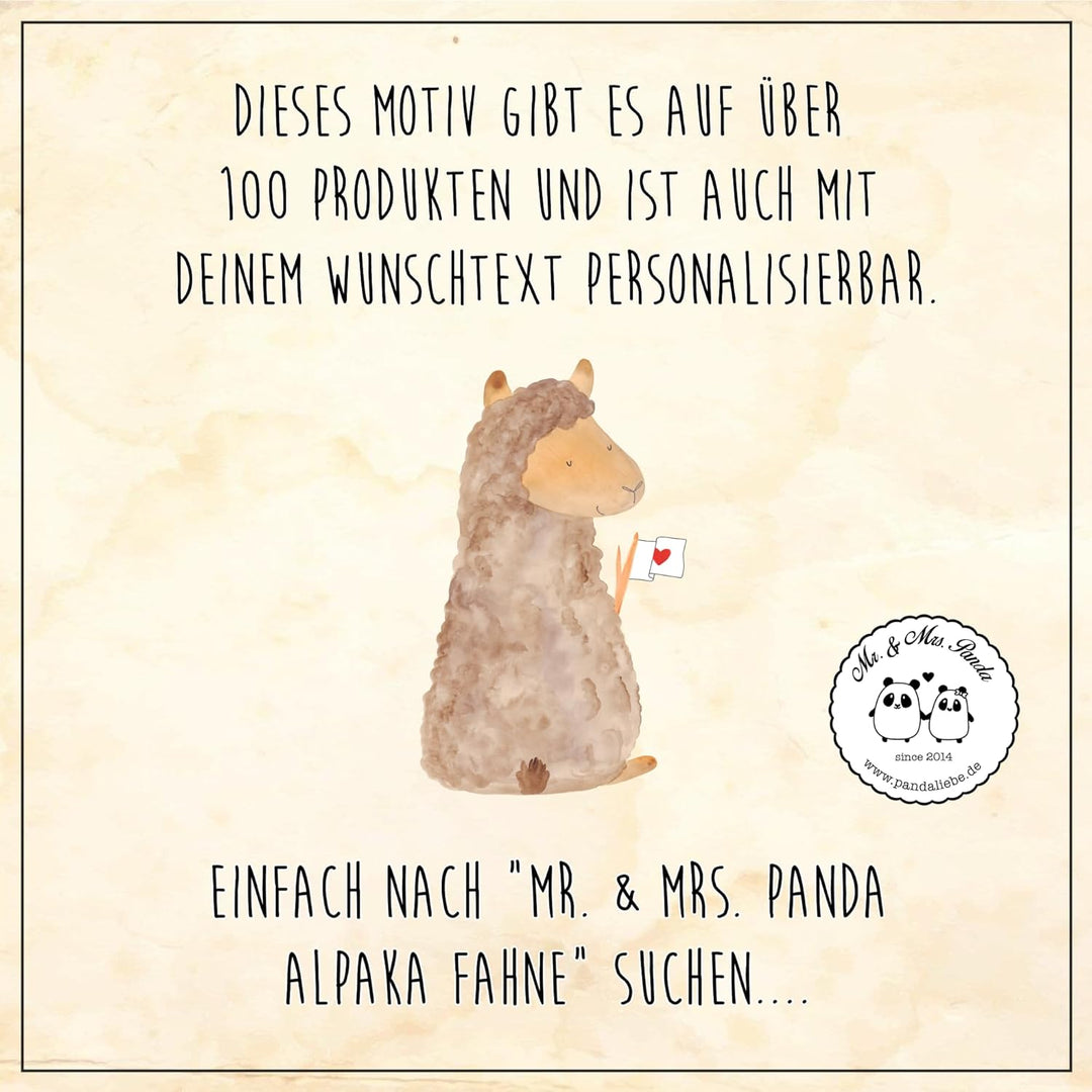 Mr. & Mrs. Panda Teedose Alpaka Fahne - Geschenk, behälter, Lama, Keksdose, Alpakas, Dose, Kaffeedos