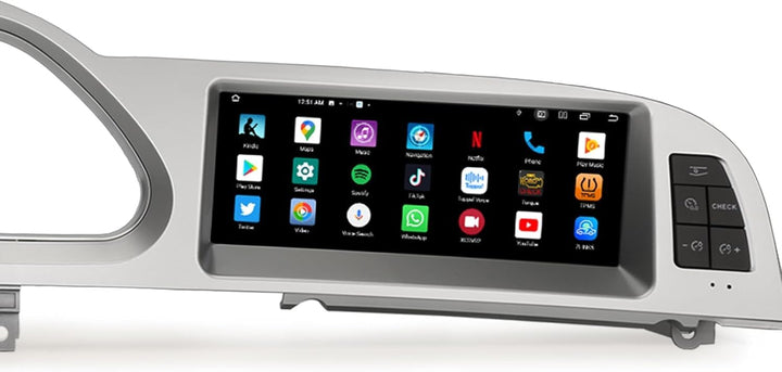 Erisin 8.8 Zoll Qualcomm 8-Kern Android 14 Autoradio für Audi A6 GPS Navigation Kabellos Carplay Blu