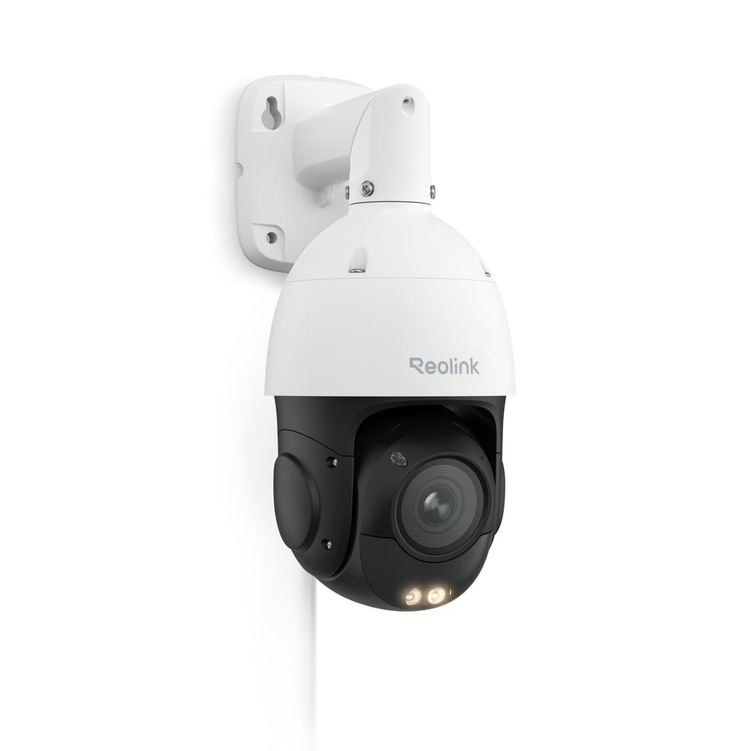 Reolink 4K 8MP UHD PTZ Outdoor Überwachungskamera PoE mit 5X 3D optischem Zoom, Auto-Tracking, Farbn
