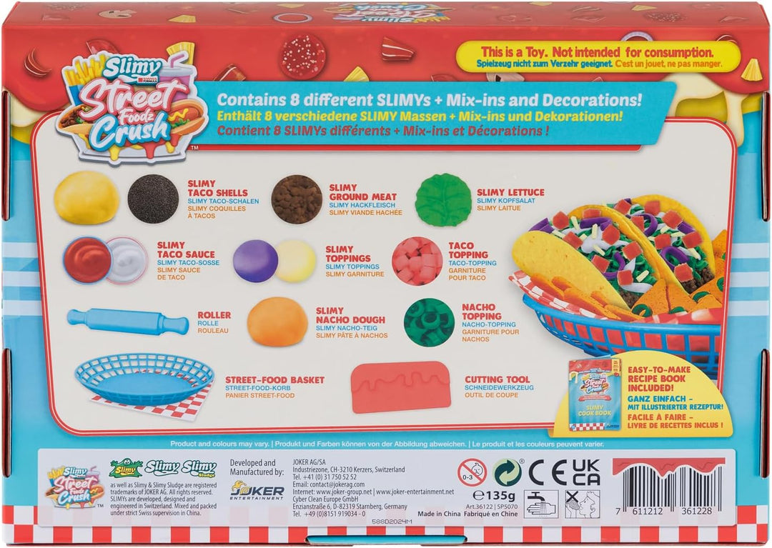 Slimy Street Foodz Crush - Tacooz, Slime und Knete Kreativ-Set, Backspiel zum selber Mischen, Formen