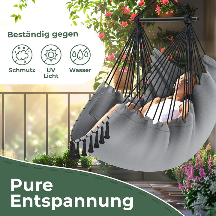 KESSER® Hängesessel Safari XXL Hängestuhl für Erwachsene & Kinder Hängematte bis 150 kg Hängesitz Au