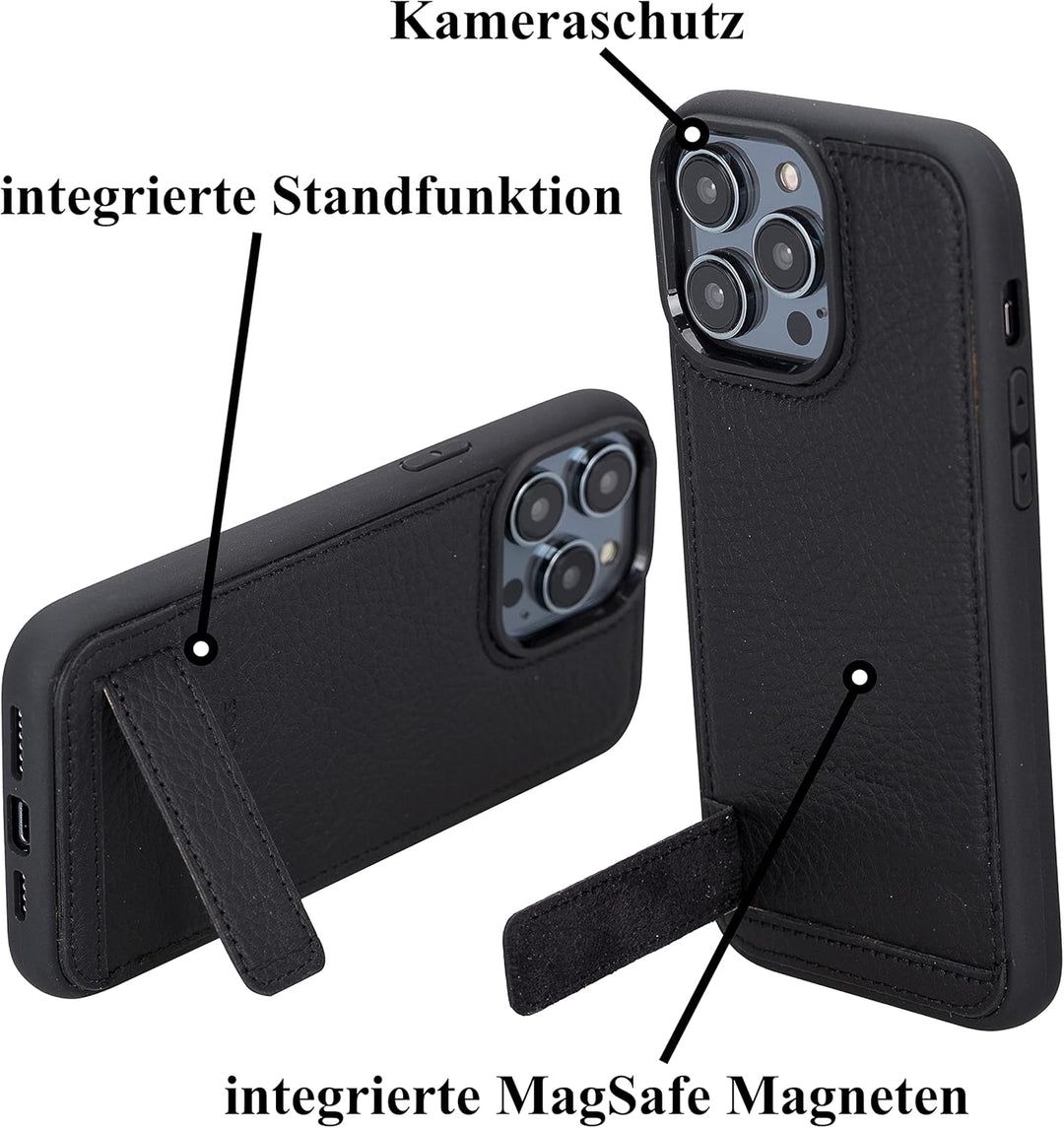 Solo Pelle Lederhülle für das iPhone 14 Pro Max in 6.7 Zoll Case Leder Hülle Ledertasche Backcover a