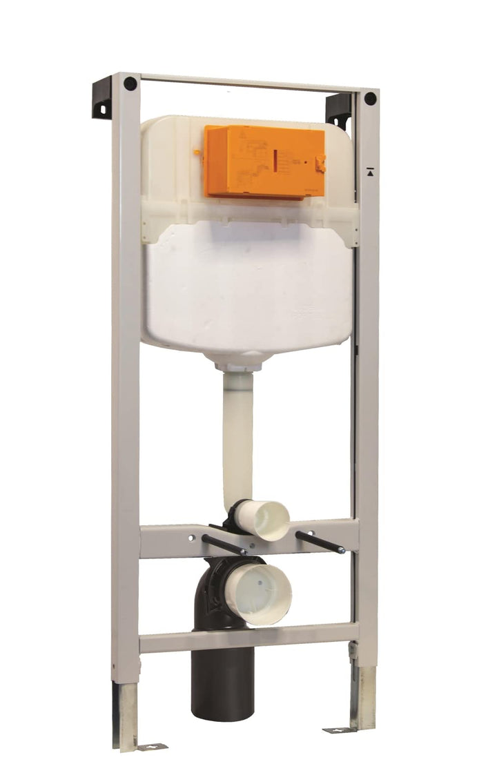 Vorwandelement für Wand-WC mit Spülkasten , 2-Mengen-Spülung , verzinkt, Vorwandelement