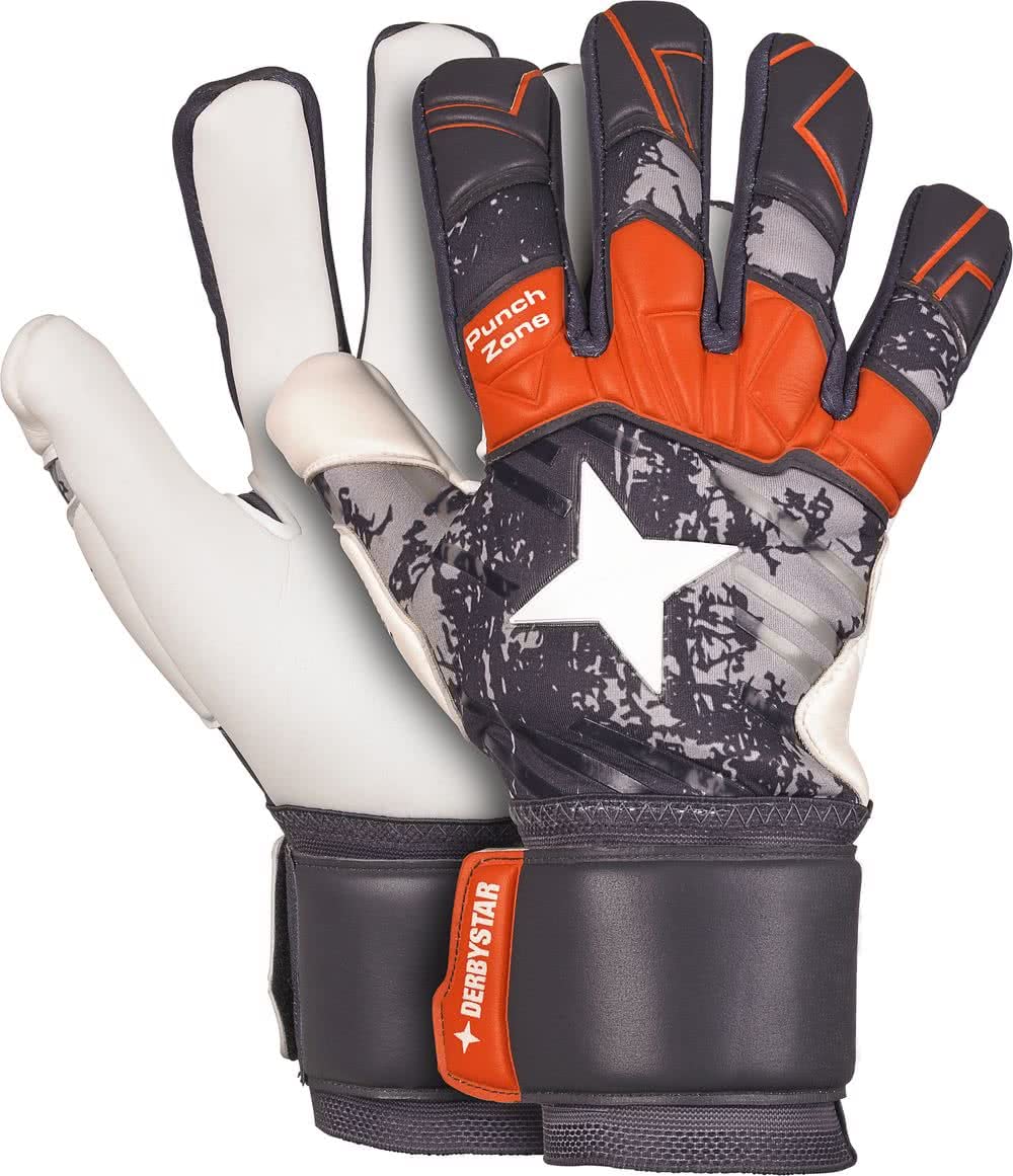 Derbystar Herren Mamba Torwarthandschuhe 10.5 Grau Orange, 10.5 Grau Orange