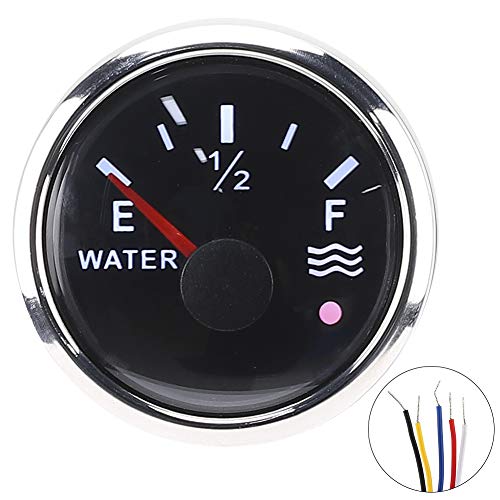 Wasserstandsanzeige, 52 mm/2 Zoll Wasserstandsanzeige 9-30 V DC Smart Alarm für Marineboot RV 0-190