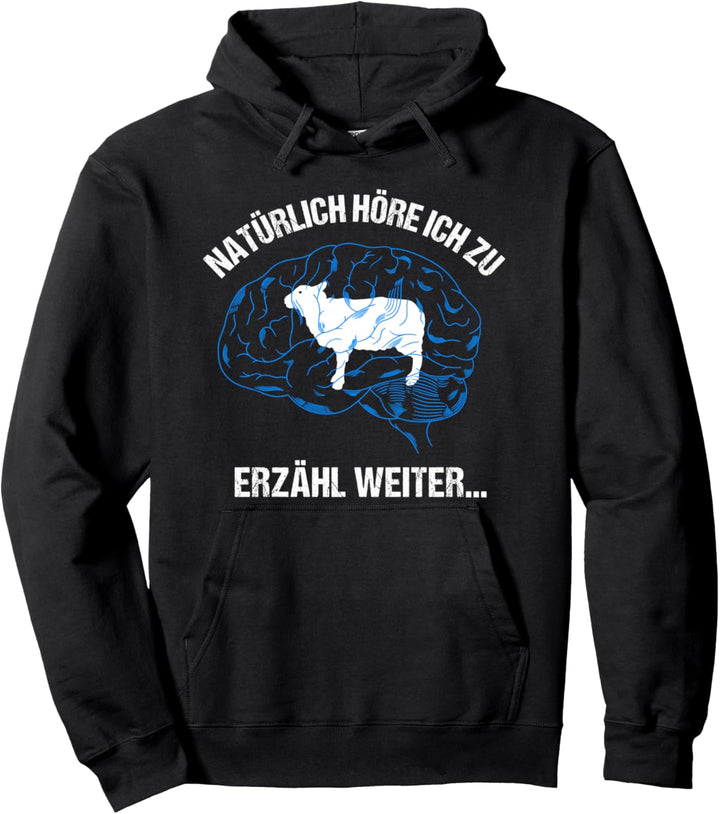 Schafe im Kopf Lustiger Spruch Schäferei Schafhirte Pullover Hoodie