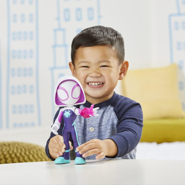 Marvel Spidey und Seine Super-Freunde – 22,5cm supergrosse Ghost-Spider Action-Figur mit beweglichem
