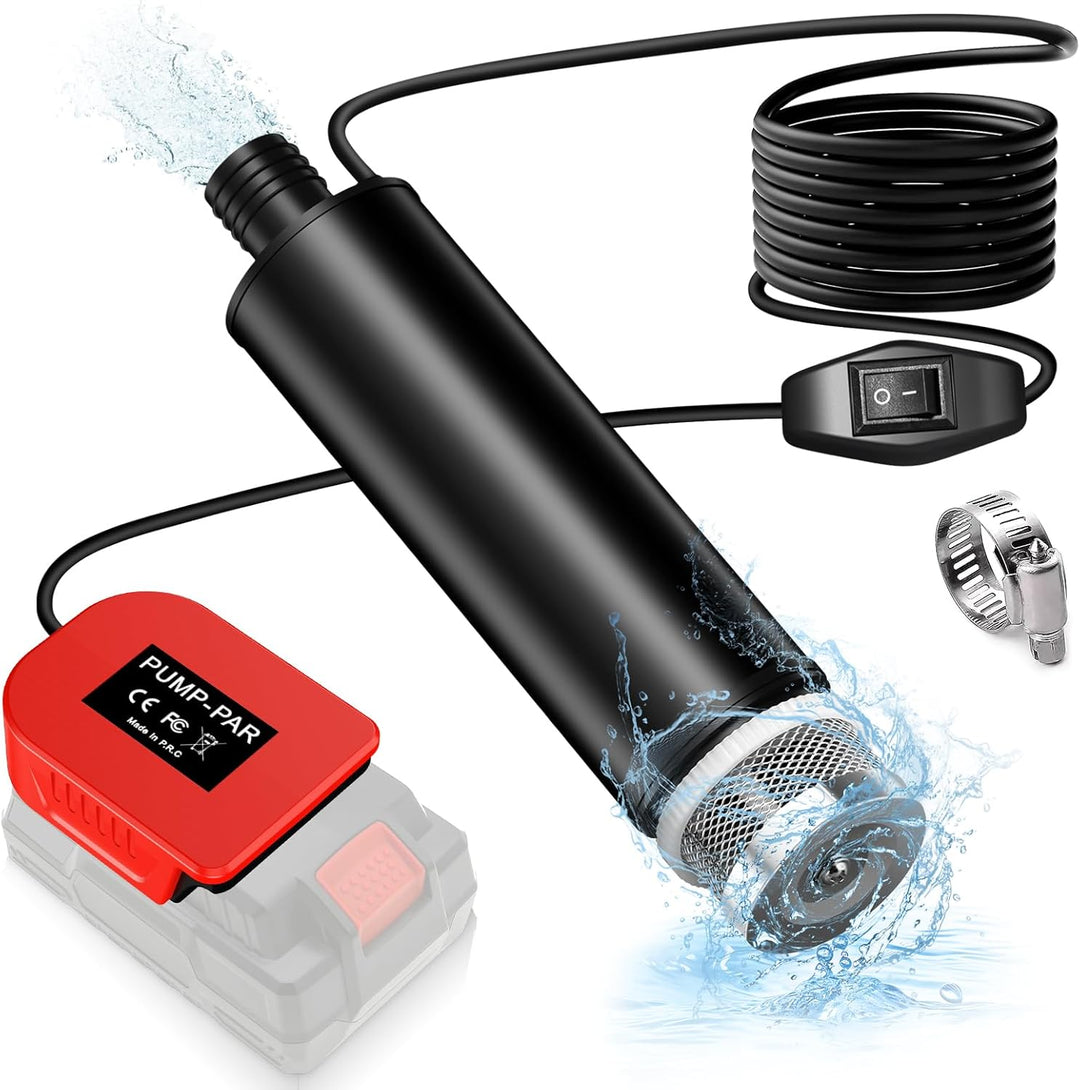 Tauchpumpe für Parkside Akku 20V Schmutzwasserpumpe Wasserpumpe Flachwasserpumpe Saugpumpe Absaugpum