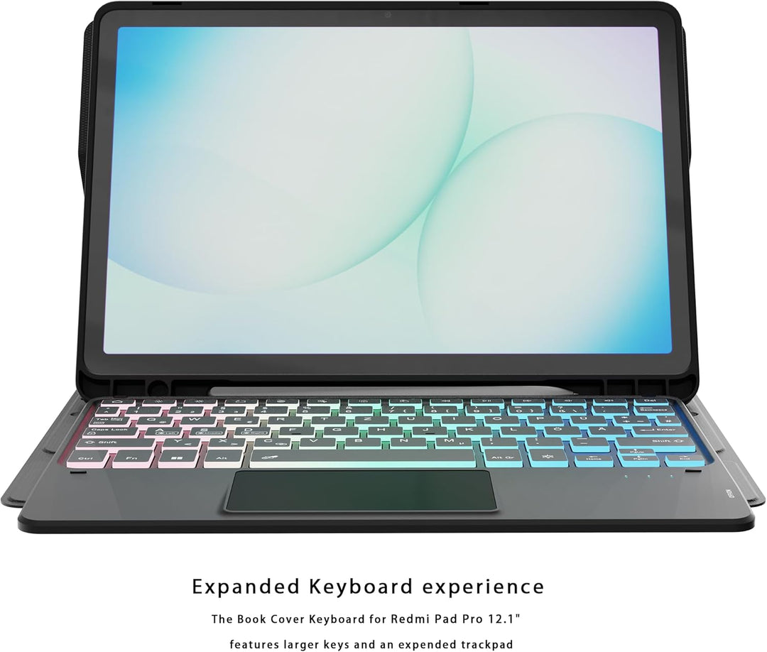 ROOFEI Galaxy Tab A9+/A9 Plus Hülle mit Tastatur: 11 Zoll Galaxy Tab A9+ Abnehmbar Tastatur mit Touc
