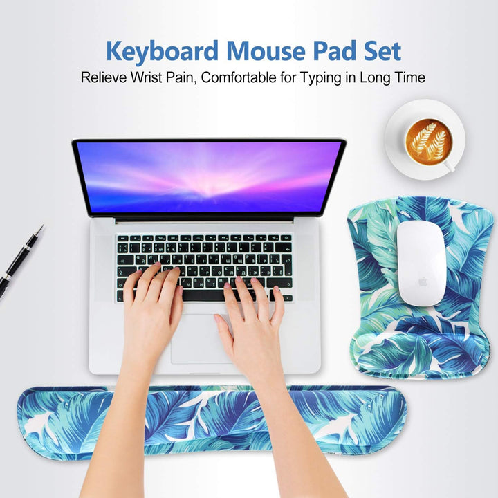 ToLuLu Tastatur-Handgelenkauflage, ergonomisches Mauspad Set, für Computer, Laptop, rutschfestes, Ha
