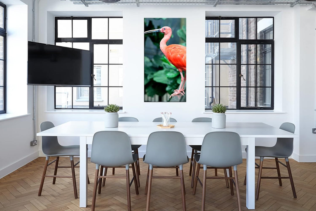 exotischer Vogel Panorama 60x30 cm als Leinwandbild, Motiv fertig gerahmt auf Echtholzrahmen, Hochwe