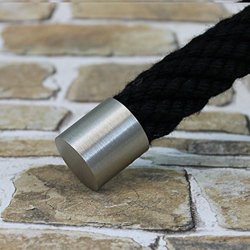 2 Endkappen und 3 Seilträger "Nickel matt" für 30mm Handlaufseil 2 Endkappen & 3 Seilträger, 2 Endka