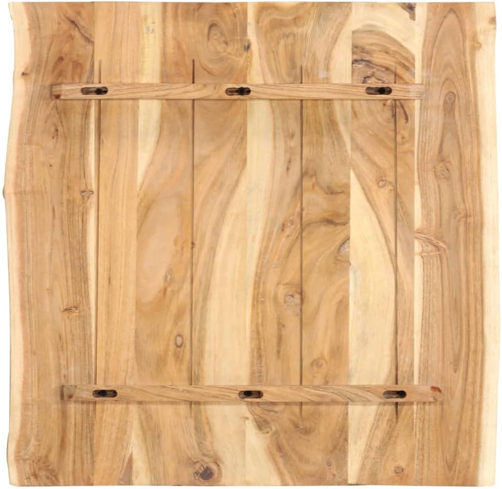 vidaXL Massivholz Tischplatte Baumkante Massivholzplatte Akazie 58x(50-60) x2,5cm 58 x 60 x 2.5 cm,