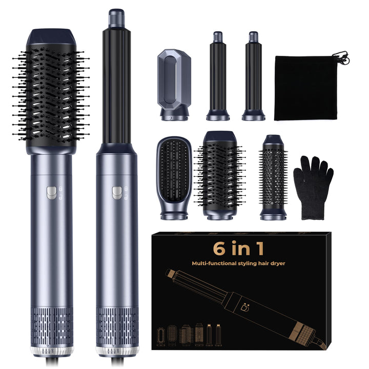 Haarstyler Hair Styler 6 In 1 Airstyler Mit Rundbürstenföhn Haarstyler Warmluftbürste rundbürstenföh