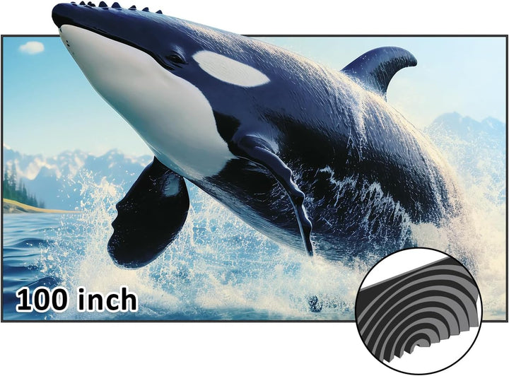 NexiGo 100-Inch Fresnel Projector Screen for Bright Day Light Use, 85% Ambient Light Rejecting ALR P