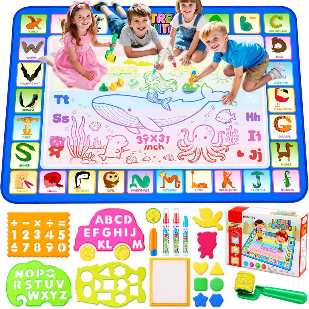 CGBOOM Wasser Doodle Matte, Malmatte 100 * 78cm XL Aqua Drawing Painting Matte, Malmatte Mit Wassers