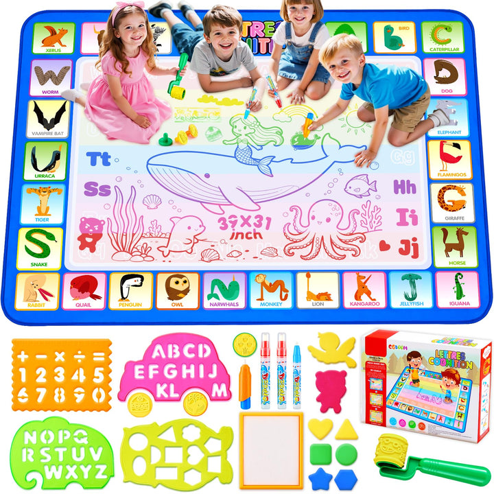CGBOOM Wasser Doodle Matte, Malmatte 100 * 78cm XL Aqua Drawing Painting Matte, Malmatte Mit Wassers