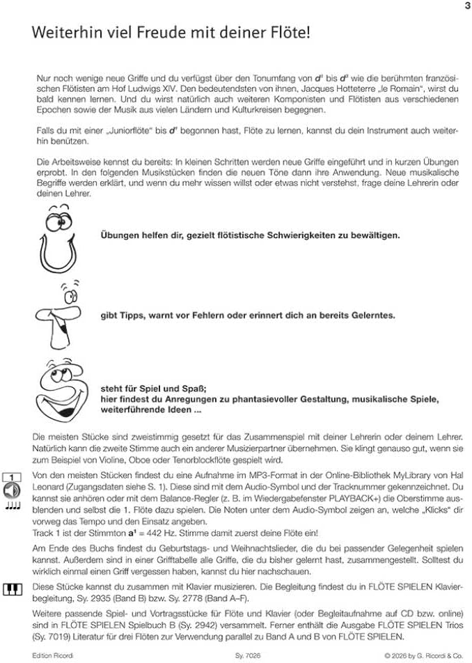 Danielli Elisabeth Weinzierl-Wächter: Flöte spielen Band B, Querflötenschule mit Online-Audio und No