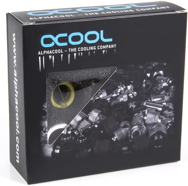 Alphacool 17484 Eiszapfen PRO 16mm HardTube Fitting G1/4 - White Sixpack Anschluss Wasserkühlung
