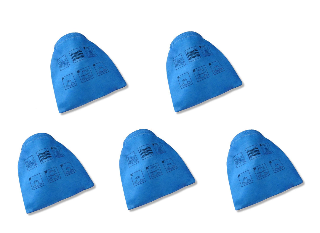 Spar-Pack 5x Textilfilter Kallefornia K775 blauer Stoffbeutel passend für Einhell Nass- und Trockens