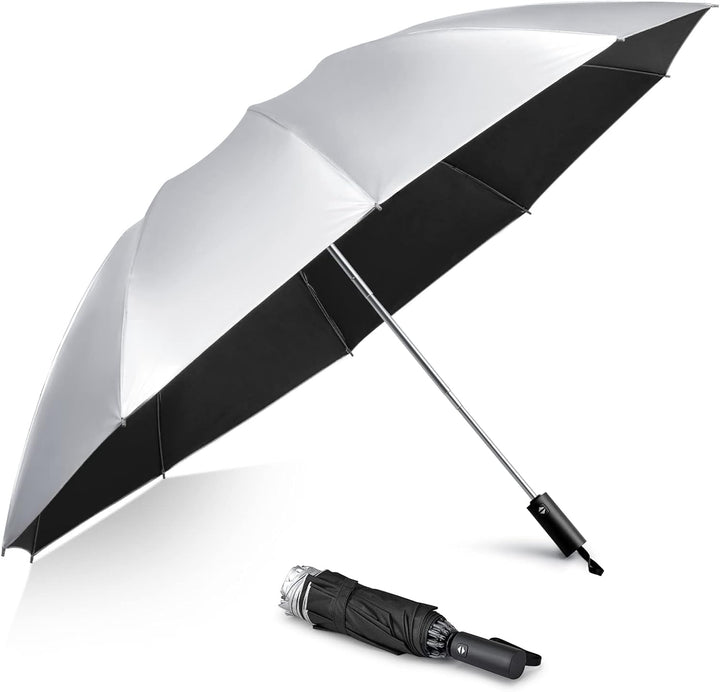 G4Free 54 Zoll Regenschirm Sturmfest Klein mit UPF 50+ UV-Schutz & Auf-Zu-Automatik & Sturmfest & Ko