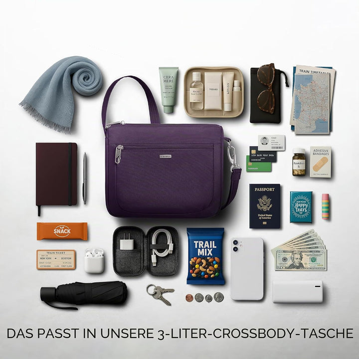 Travelon Damen Anti-theft Classic Small E/W Crossbody Bag Umhängetasche Einheitsgrösse Violett, Einh