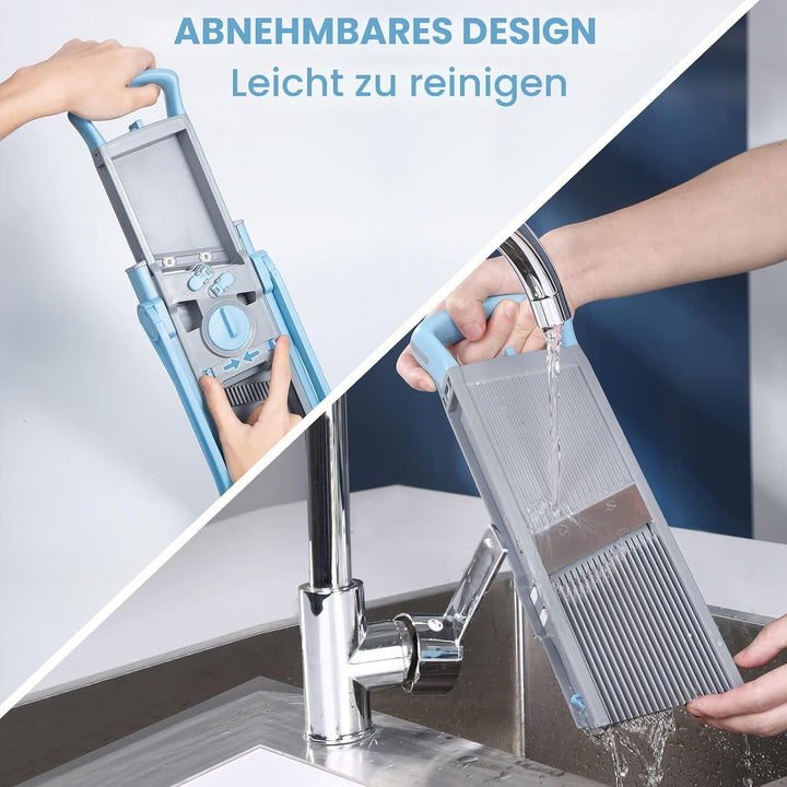 ONCE FOR ALL Gemüseschneider, Verstellbar Gemüsehobel Mandoline Vegetable Slicer Kartoffelschneider
