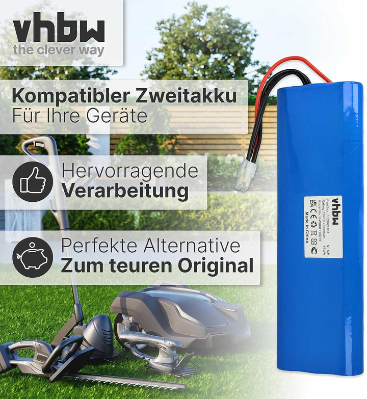 vhbw 2X Akku kompatibel mit Husqvarna Automower 210AC, 210C, 220AC, 230ACX, 260ACX, G2 (2004-2006),