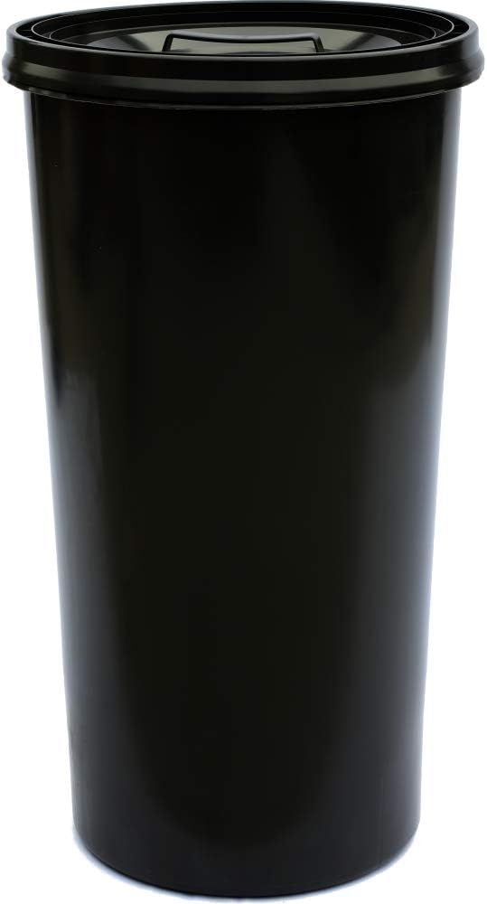 Mülleimer 60l mit geruchsdichtem Deckel (Anthrazit), Gelber Sack Ständer, Made in Germany, Müllsacks