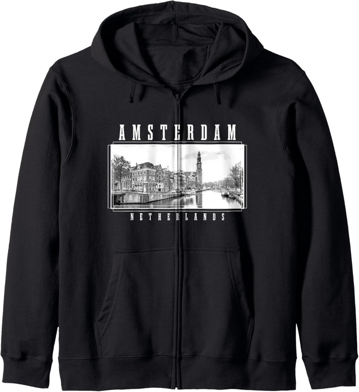 Amsterdam Vintage Holland Niederlande Souvenir Amsterdam Kapuzenjacke