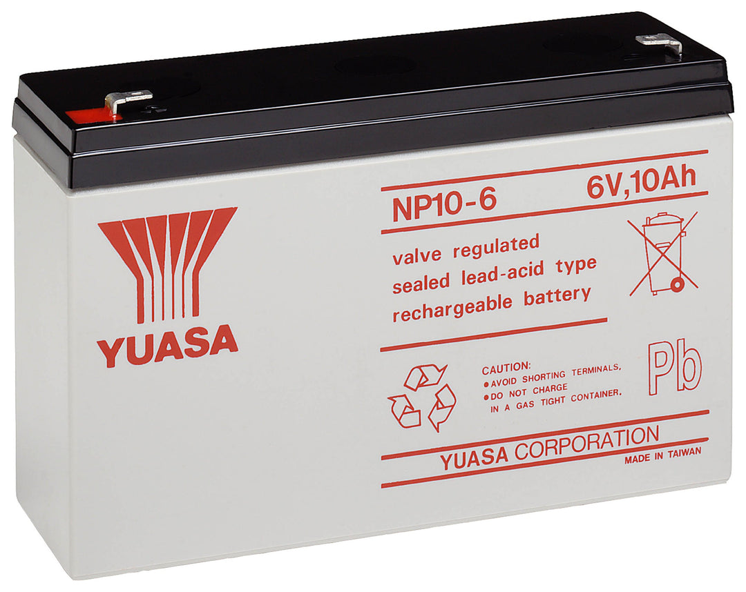 Yuasa NP10-6 Blei-Akku 6V (Faston 187-4,8mm)
