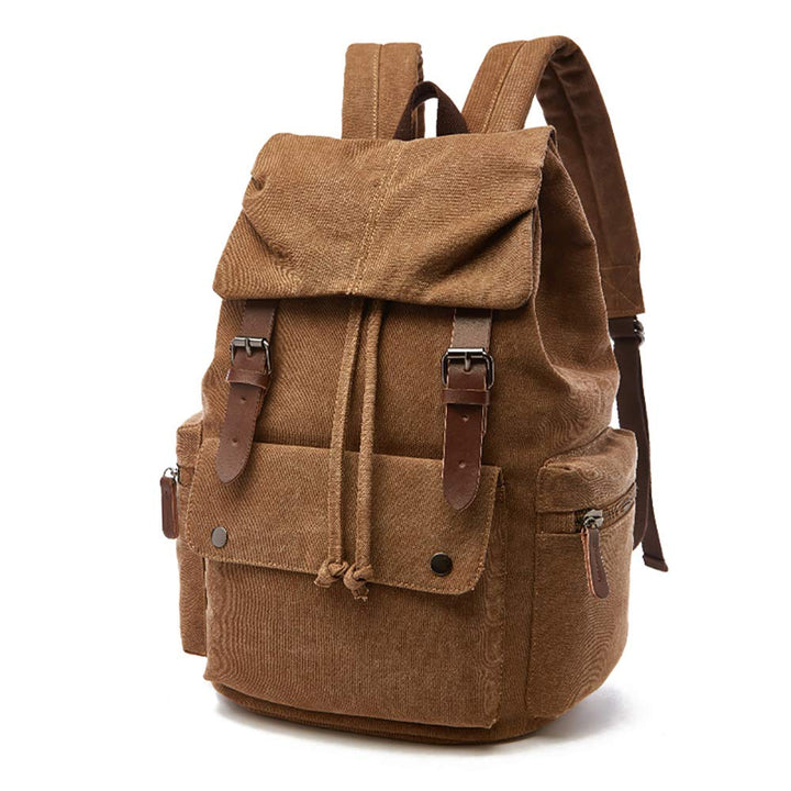 Leinwand Rucksack Jahrgang für Laptop Tagesrucksack Wandern Reisen Grosse Kapazität Tasche Unisex Br