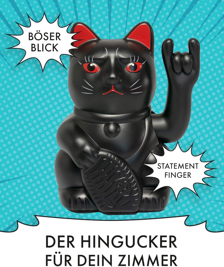 ANGRY CAT - Winkekatze Lucky CAT - rockige, winkende - Rock- japanische Winkkatze rockt - Dekoartike