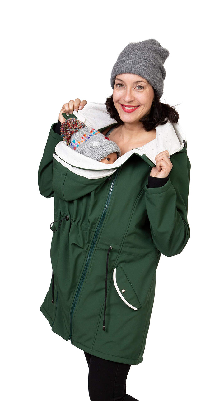 Viva la Mama 4in1 Trageparka für Tragen auf dem Rücken oder der Brust, Allwetter Softshell - PINA M