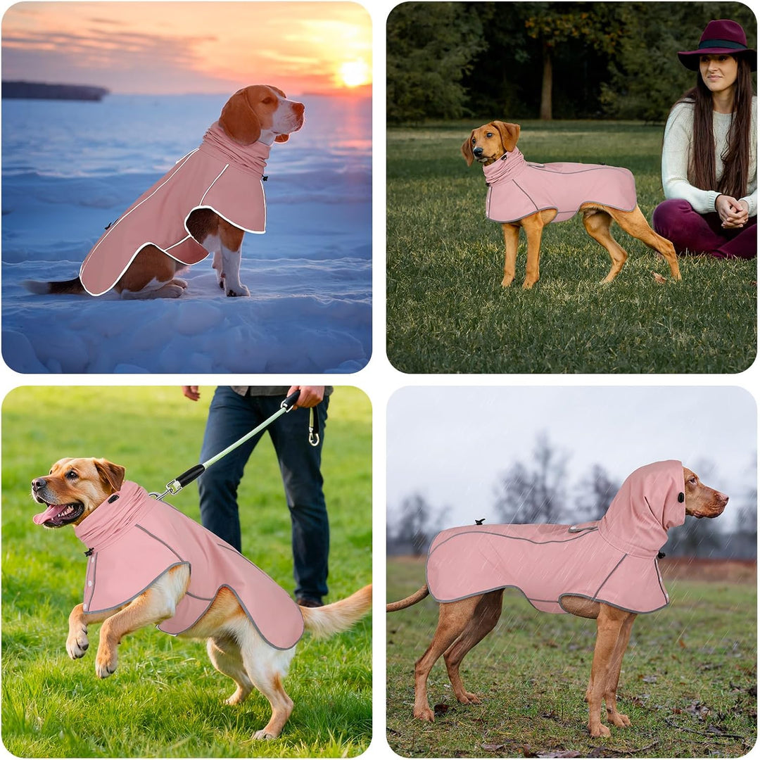 Hunderegenmantel - Wasserdichter Regenjacke für Hunde, Einstellbare Regenmantel für Mittlere, Grosse