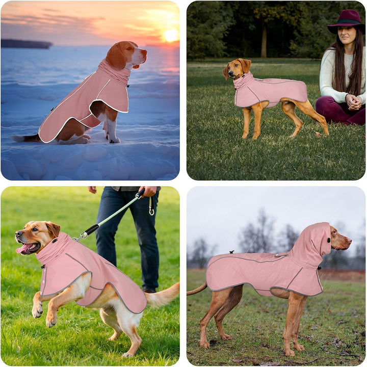 Hunderegenmantel - Wasserdichter Regenjacke für Hunde, Einstellbare Regenmantel für Mittlere, Grosse