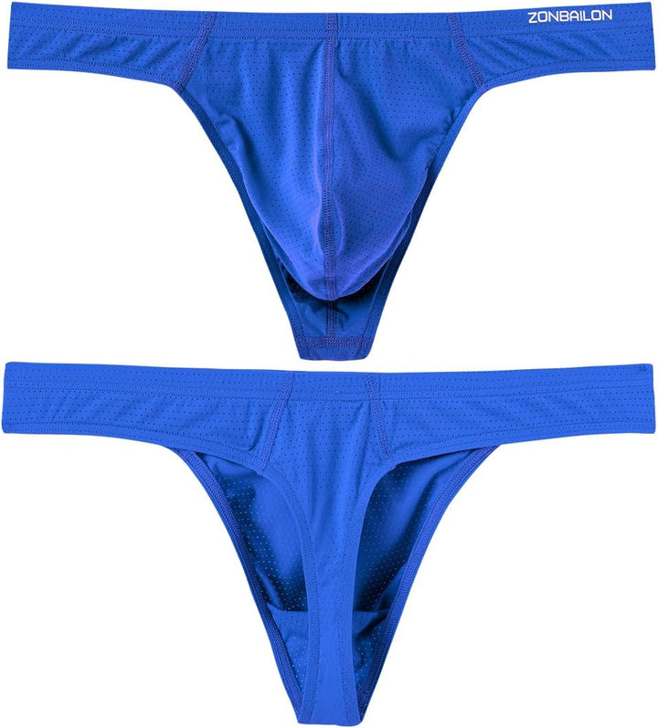 Herren String Tanga with Beutel Sexy Unterwäsche für Mann Thong Herren-Strings Dunkelgraublau L, Dun