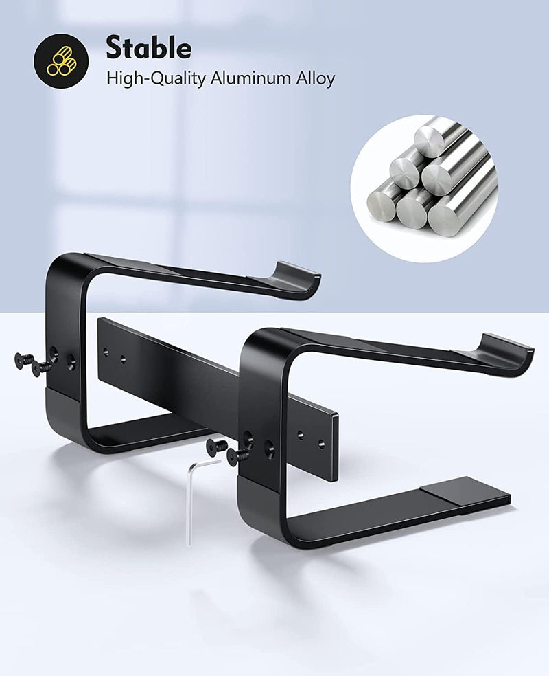 Soqool Laptop Ständer, Aluminium Laptop Stand mit Belüftung, Ergonomisch Laptop Halterung für Schrei